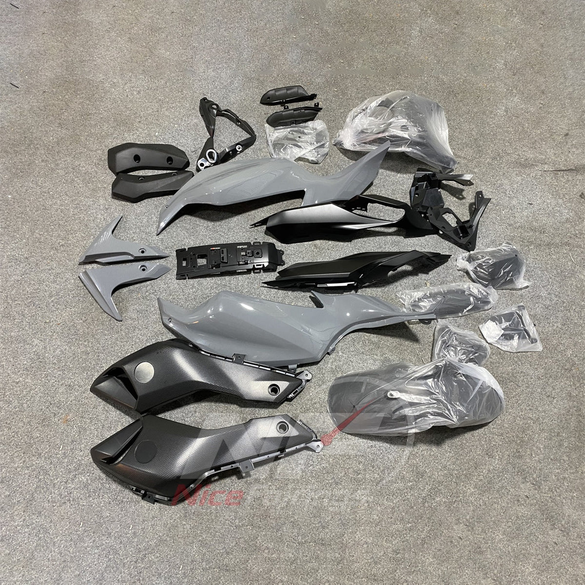 2014-2017 Yamaha MT-07 FZ-07 ABS fairing kit - White Silver ABS Bodywork - view 2
