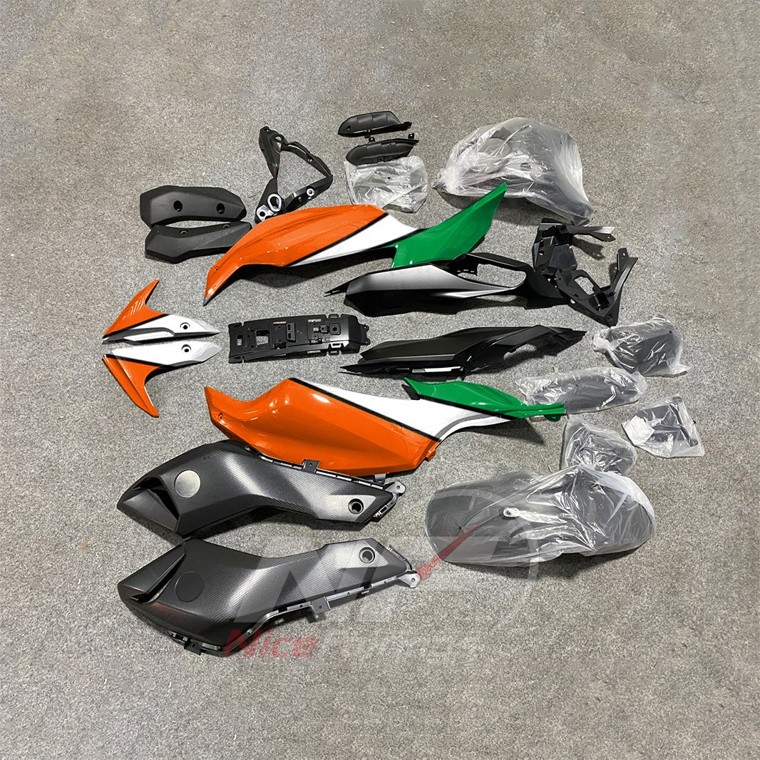 2014-2017 Yamaha MT-07 FZ-07 ABS fairing kit - Orange Green ABS Panels - view 2