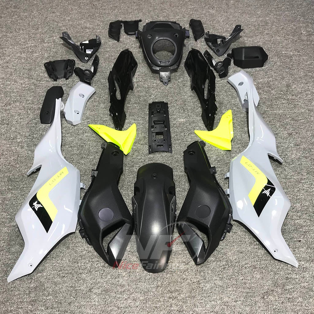 2014-2017 Yamaha MT-07 FZ-07 ABS fairing kit - White Yellow ABS Fairings - NO.9 option