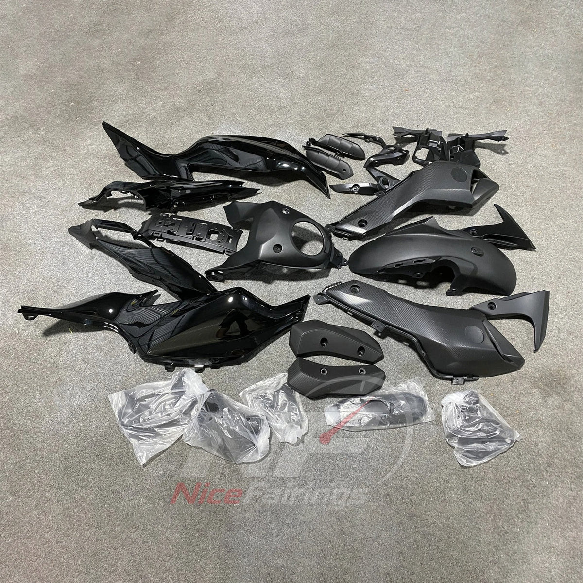 2014-2017 Yamaha MT-07 FZ-07 ABS fairing kit - Dark Gray ABS Bodywork - NO.9 option