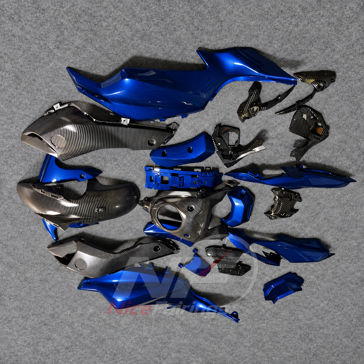 2014-2017 Yamaha MT-07 FZ-07 ABS fairing kit - Blue Gray ABS Bodywork - view 2