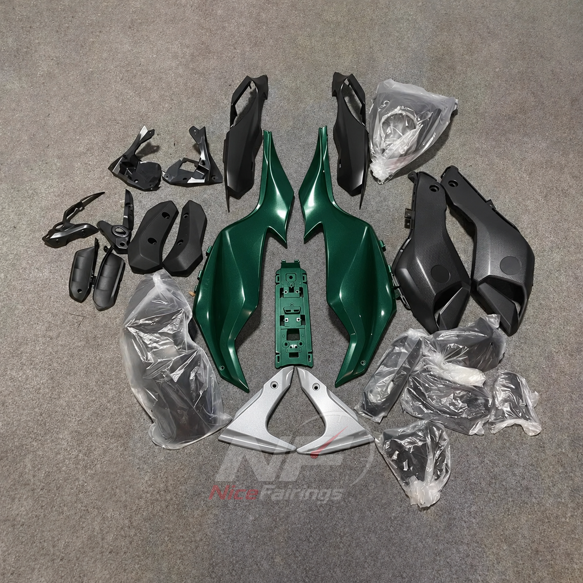 2014-2017 Yamaha MT-07 FZ-07 ABS fairing kit - Forest Green ABS Fairings - NO.2 option