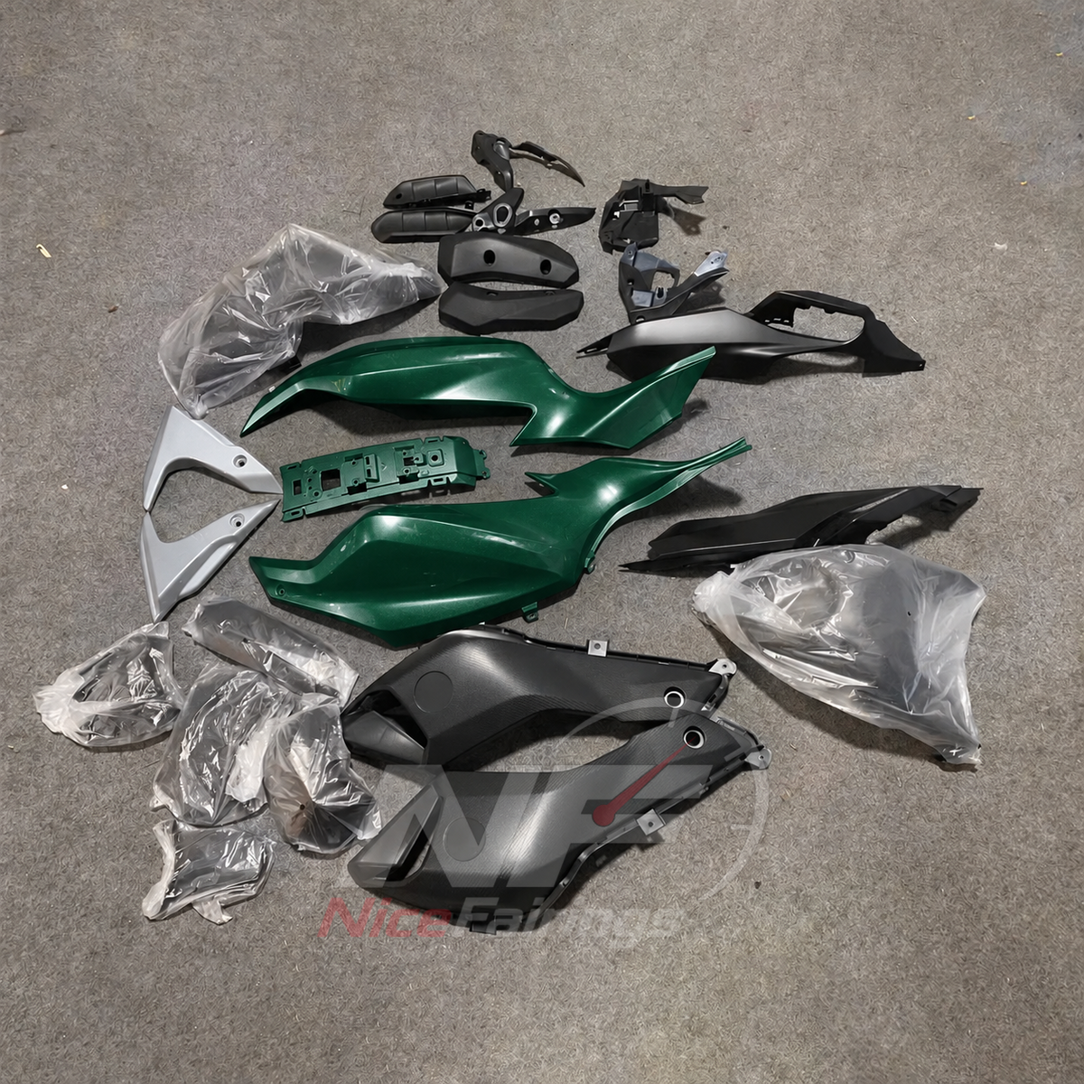 2014-2017 Yamaha MT-07 FZ-07 ABS fairing kit - Forest Green ABS Fairings - view 2