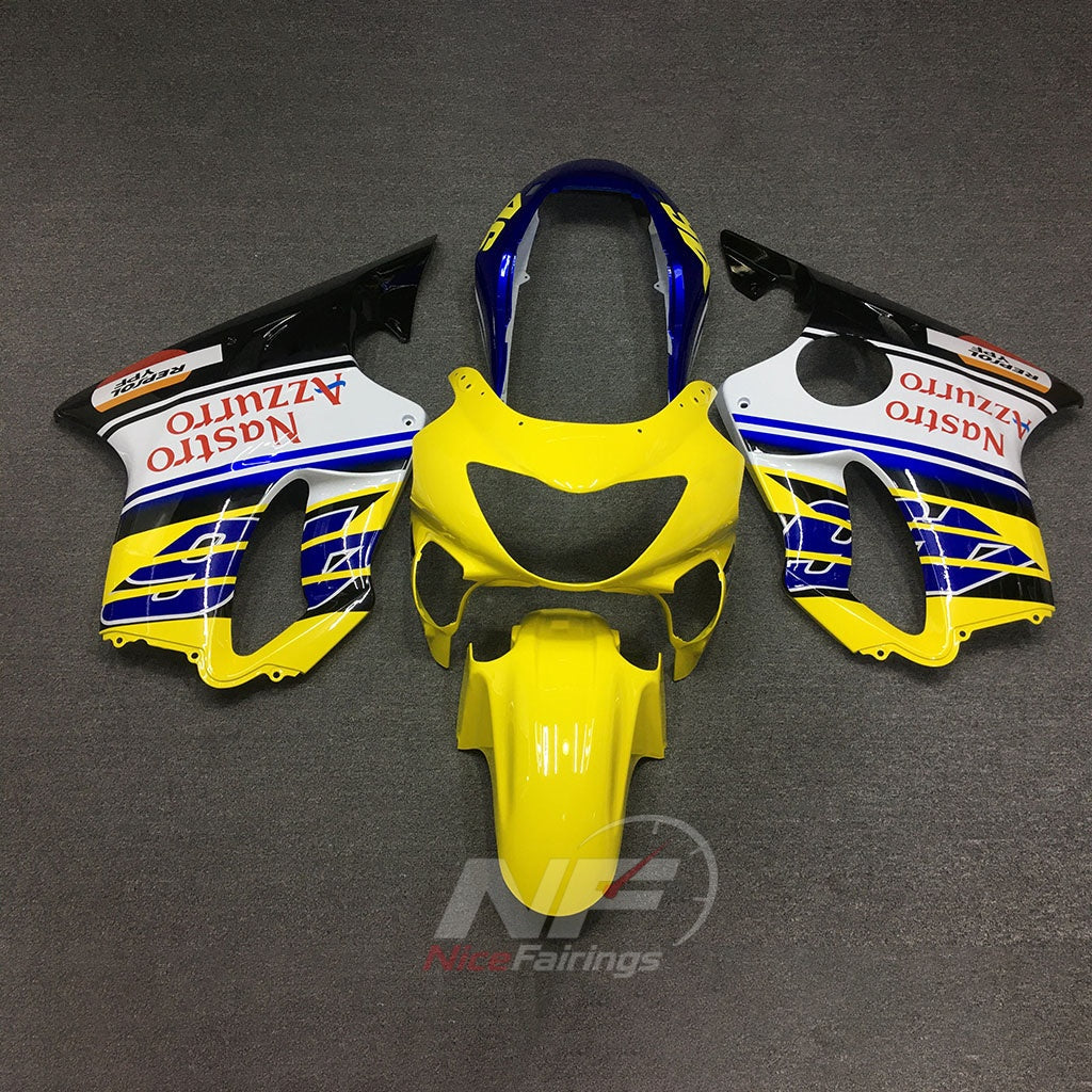ABS Plastic Fairing Kit Fits 1999-2000 HONDA CBR600 F4 - Bodywork - Red Orange Black | NiceFairings - paint design NO.2 option image