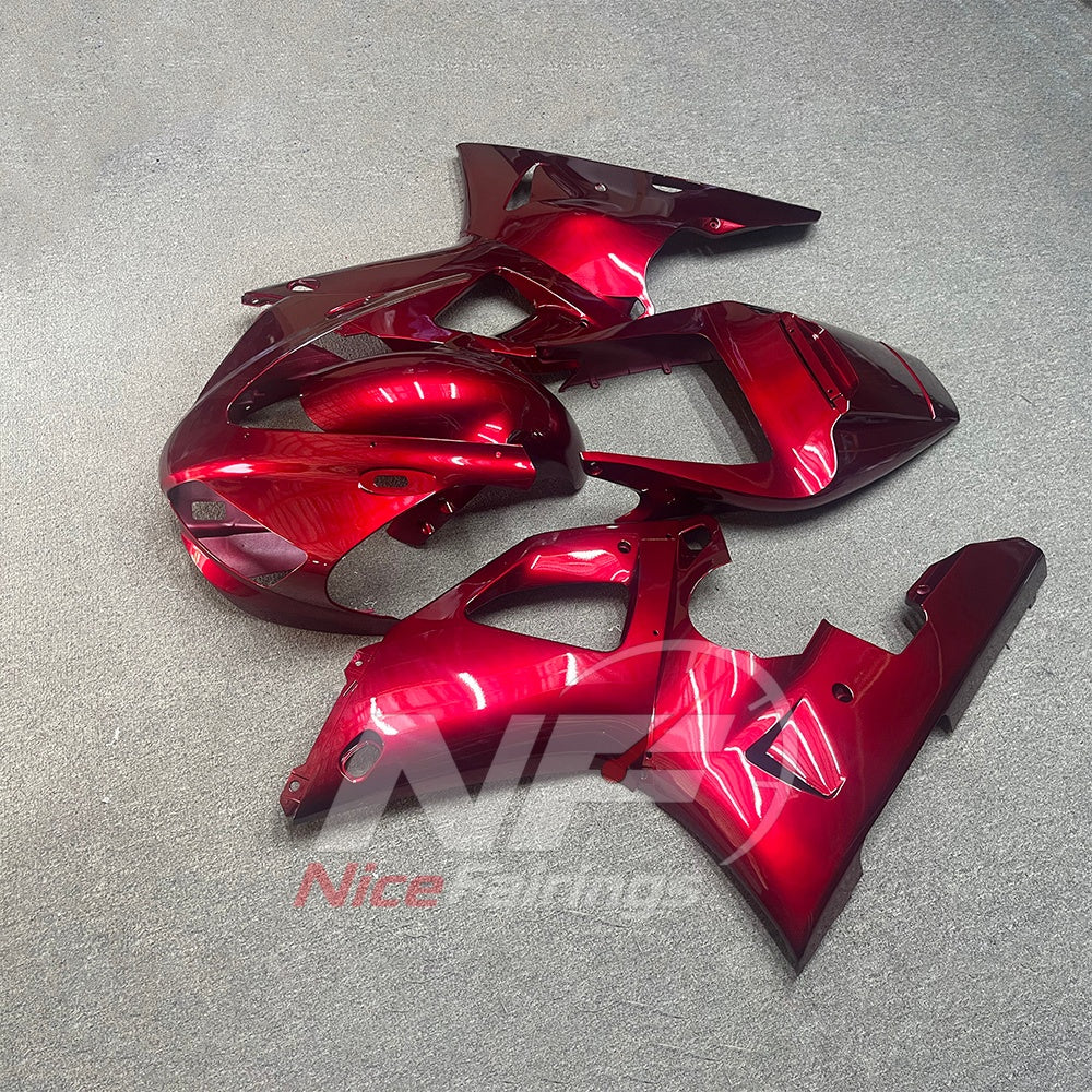 Full Replacement ABS Plastics Kit Fits YAMAHA YZF-R1 RN01 1998-1999 - Metallic Red | NiceFairings - front angle image