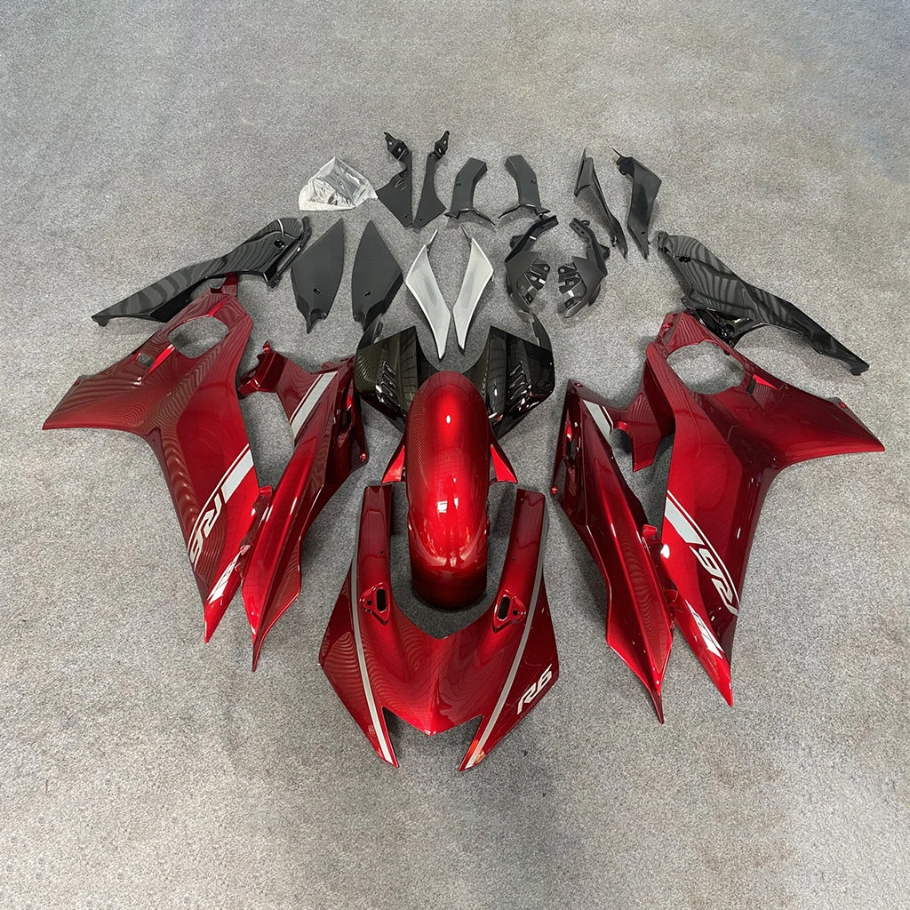 For YAMAHA YZF-R6 2017-2026 R6 Set Pre-Drilled Aftermarket Custom Color B Fairings Kit | NiceFairings - paint design NO.4 option image