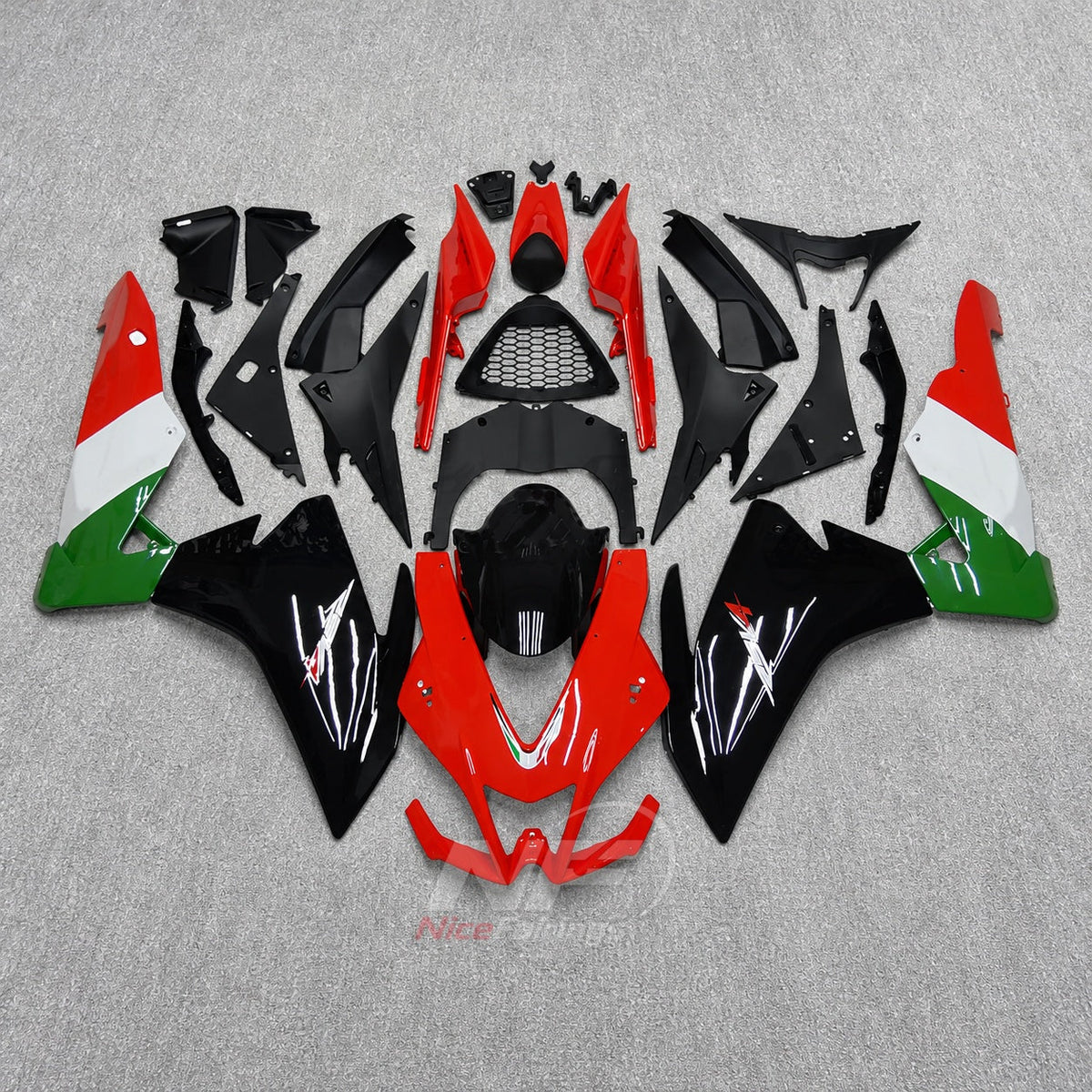 Replacement Fairings Fit 2009-2014 APRILIA RSV4 1000 - ABS Plastic Bodywork - Black Yellow | NiceFairings - paint design NO.2 option image