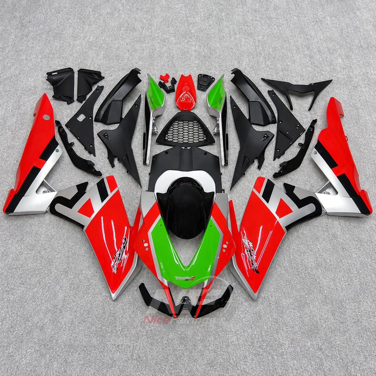 Fairing Kit Fits 2009-2014 APRILIA RSV4 1000 - ABS Plastic Bodywork - Red Green Black | NiceFairings - main product image