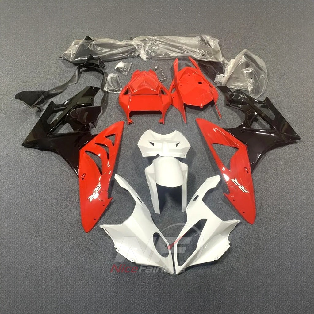 Fairings Kit Fits 2009-2014 BMW S1000RR - Injection-Molded ABS - Green White Black | NiceFairings - paint design NO.4 option image