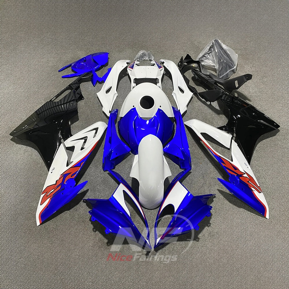 Motorcycle Fairing Kit Fits 2015-2016 BMW S1000RR - White Blue Red Motorsport - Tank Cover Included - Injection-Molded ABS Plastic | NiceFairings - front angle image
