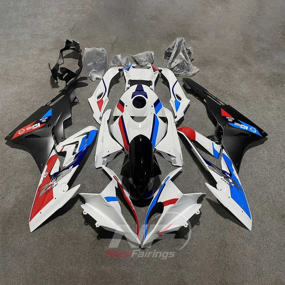 Custom Fairings Fit 2015-2016 BMW S1000RR - Cyan Yellow Red - Injection-Molded ABS Plastic | NiceFairings - paint design NO.6 option image