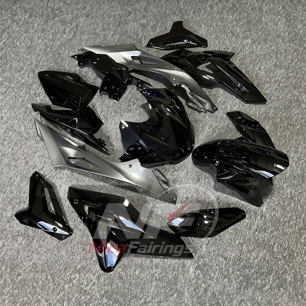 Replacement Fairings Fit 2014-2016 BMW S1000R - Custom-Painted ABS Bodywork - Black Silver | NiceFairings - front angle image