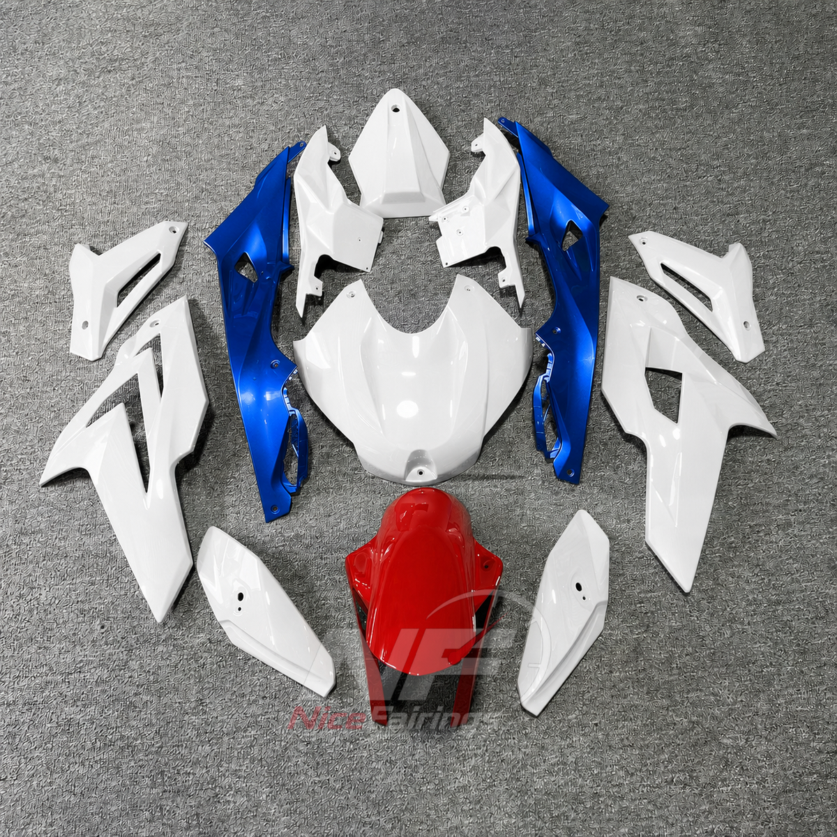 Replacement Fairings Fit 2014-2016 BMW S1000R - Custom-Painted ABS Bodywork - Black Silver | NiceFairings - paint design NO.2 option image