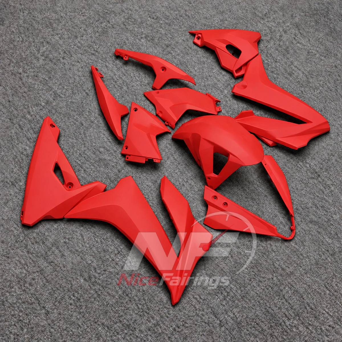 Aftermarket Fairing Kit Fits 2024-2026 SUZUKI GSX8R - ABS Bodywork - Red | NiceFairings - front angle image