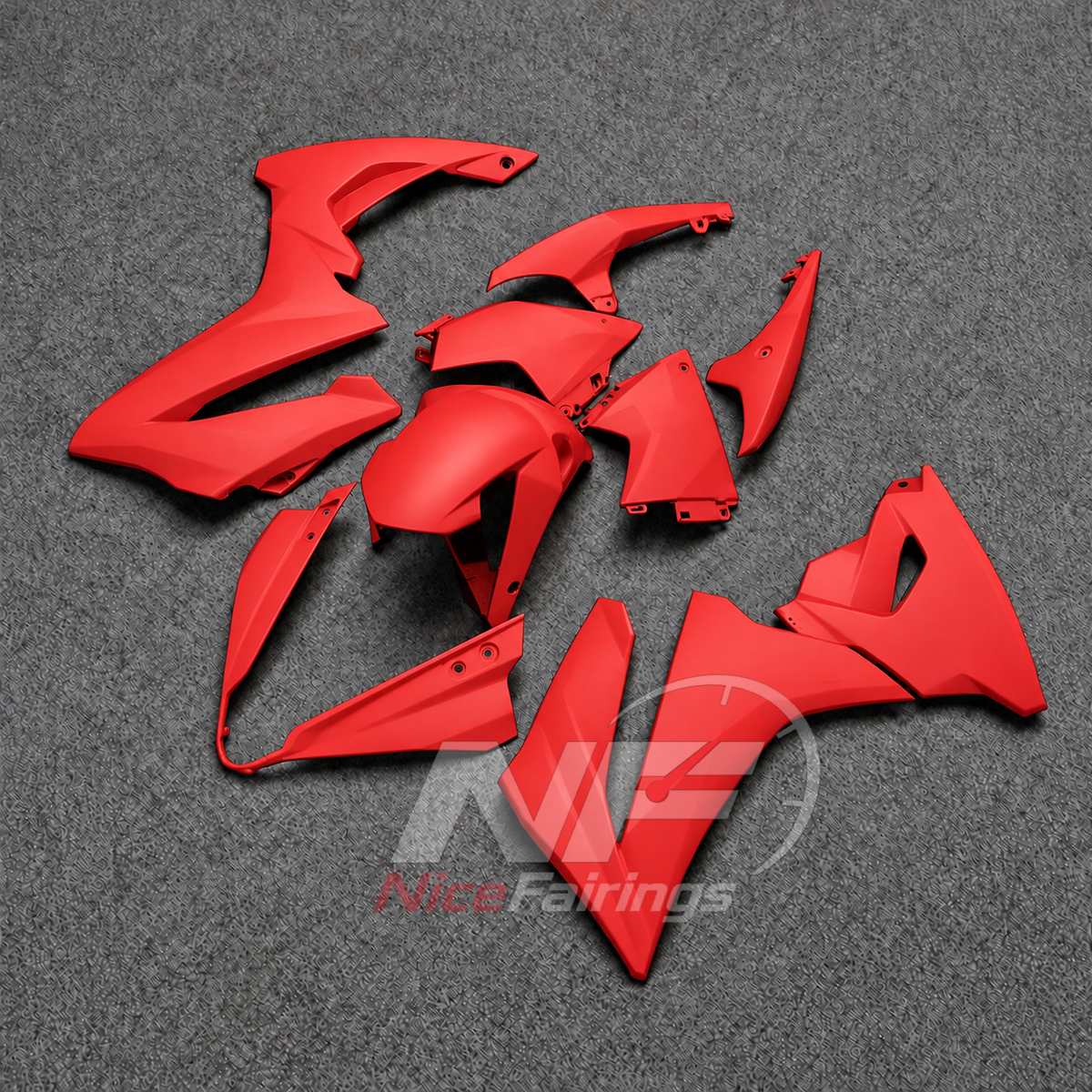 Aftermarket Fairing Kit Fits 2024-2026 SUZUKI GSX8R - ABS Bodywork - Red | NiceFairings - side angle image
