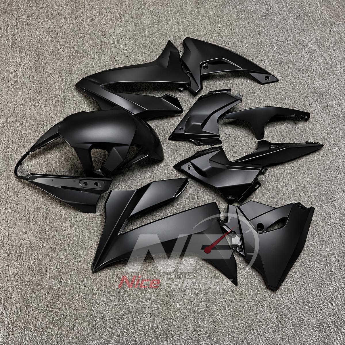 Aftermarket Fairing Kit Fits 2024-2026 SUZUKI GSX8R - Injection-Molded ABS - Black | NiceFairings - side angle image