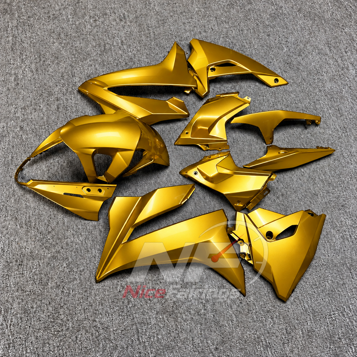 Fairings Kit Fits 2024-2026 SUZUKI GSX8R - ABS Plastic - Gold | NiceFairings - front angle image