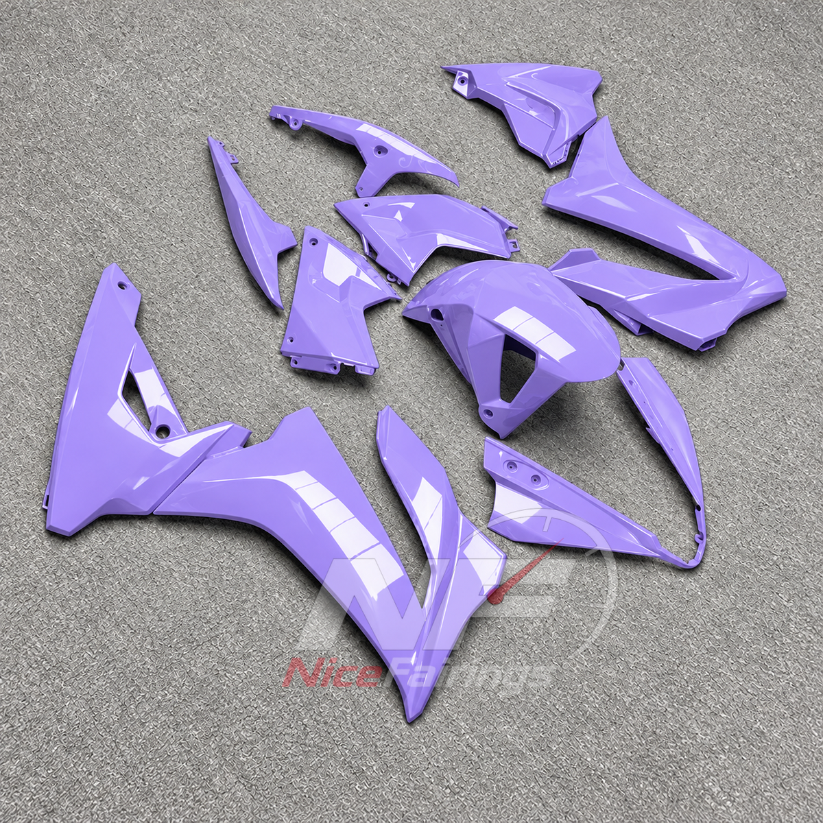 Injection-Molded Fairing Kit Fits 2024-2026 SUZUKI GSX8R - ABS Bodywork - Purple | NiceFairings - front angle image