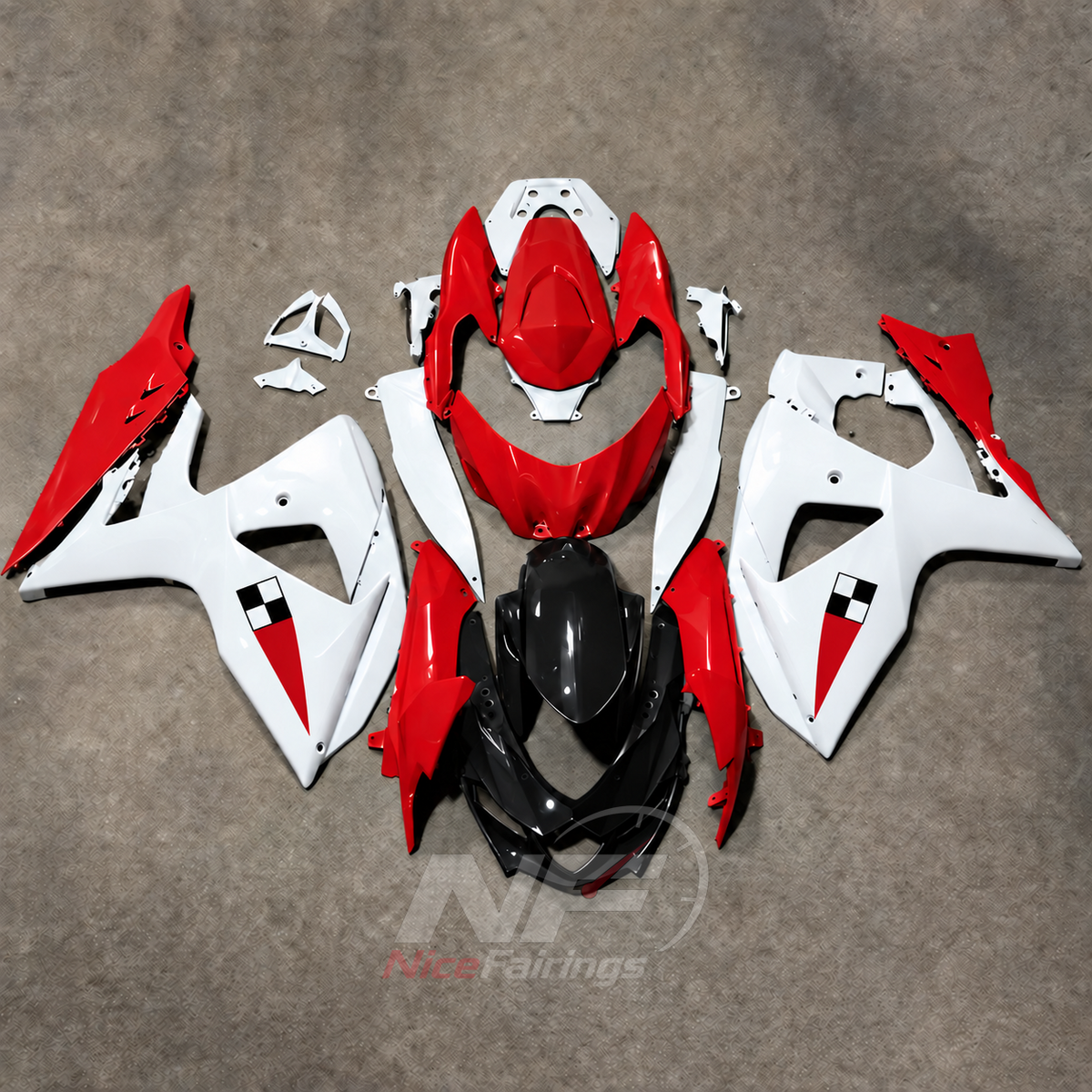 Replacement ABS Plastic Body Panel Set Fits Suzuki GSX-R1000 K9 2009-2016 | NiceFairings - paint design NO.2 option image