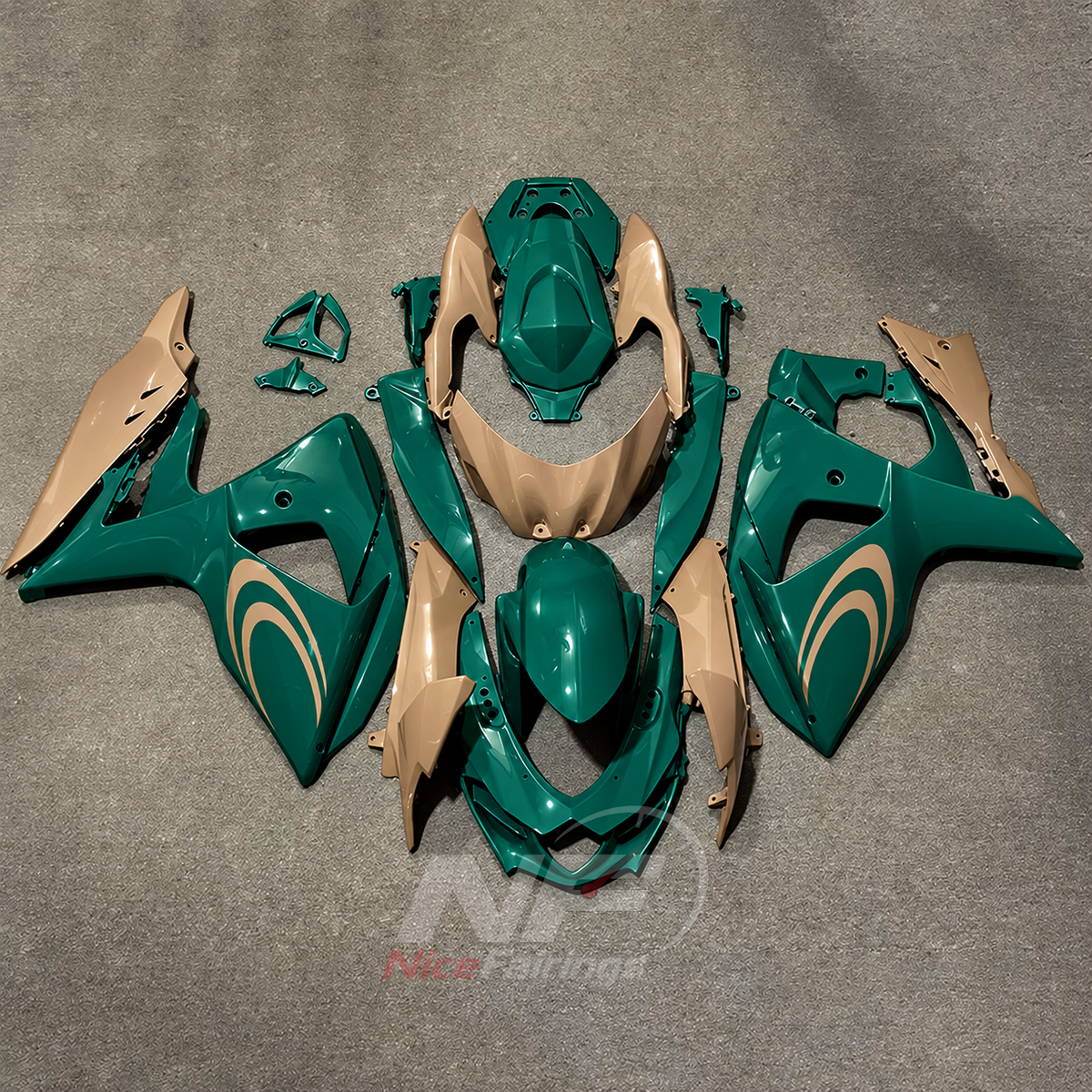 Replacement Injection-Molded Bodywork Set Fits 2009-2016 Suzuki GSX-R1000 K9 | NiceFairings - paint design NO.3 option image