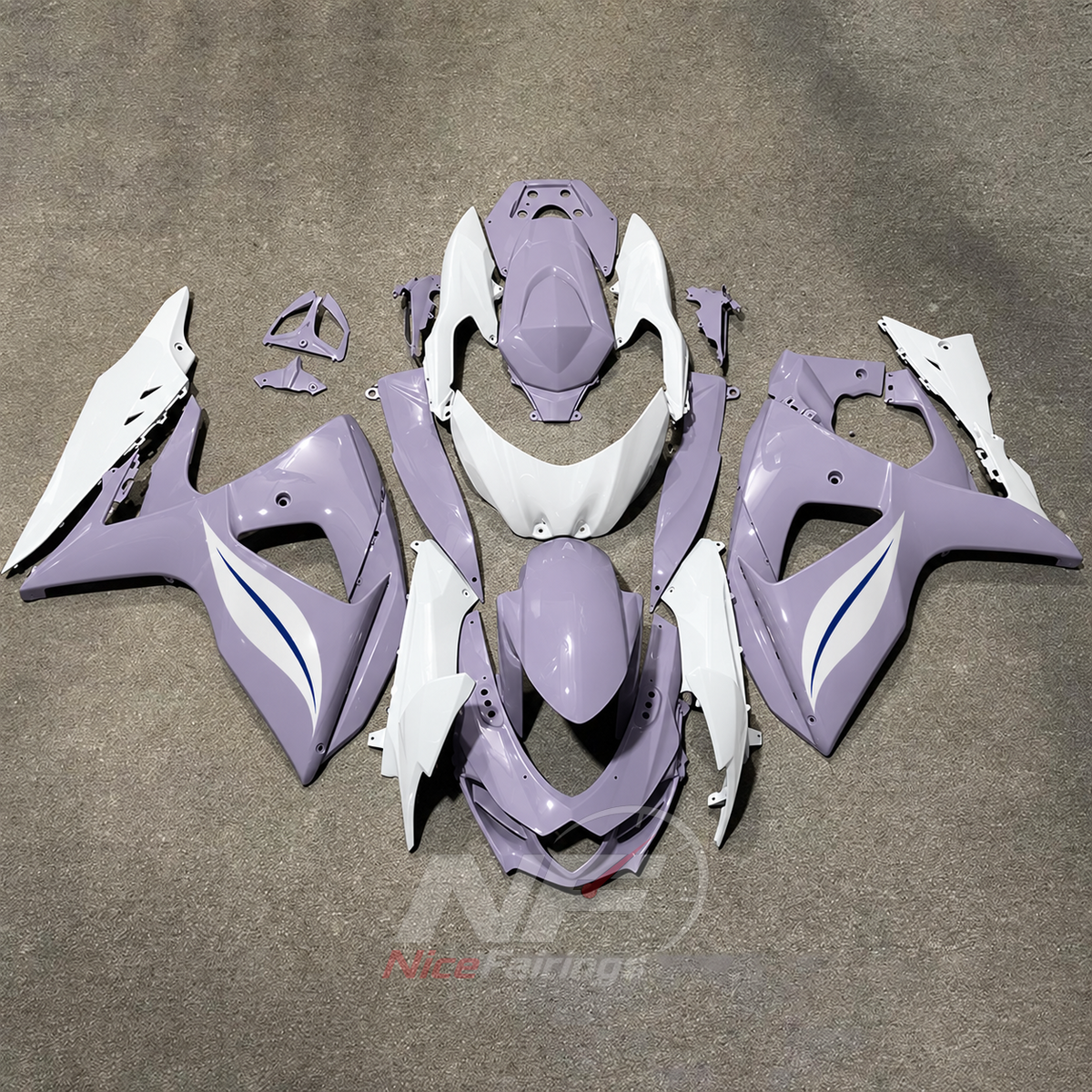 Replacement Cowling Panel Set Fits Suzuki GSX-R1000 K9 2009-2016 | NiceFairings - paint design NO.4 option image