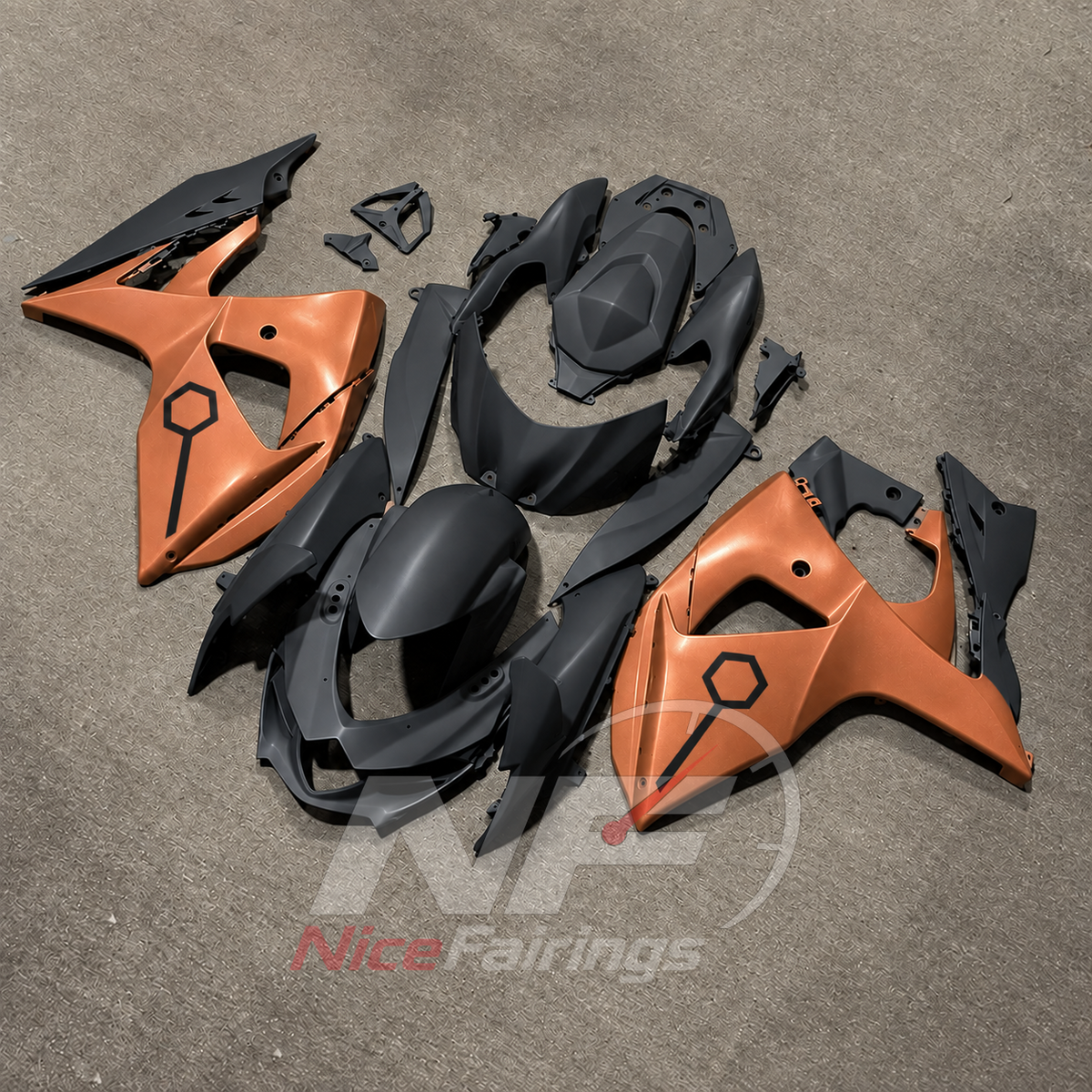 Aftermarket Injection-Molded Cowling Set Fits Suzuki GSX-R1000 K9 2009-2016 | NiceFairings - front angle image