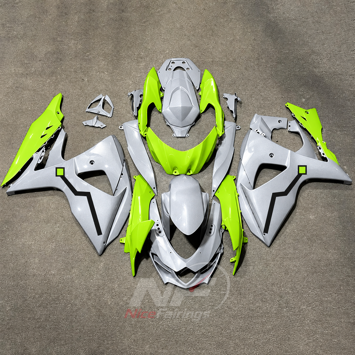 Replacement ABS Body Panel Kit Fits 2009-2016 Suzuki GSX-R1000 K9 | NiceFairings - main product image