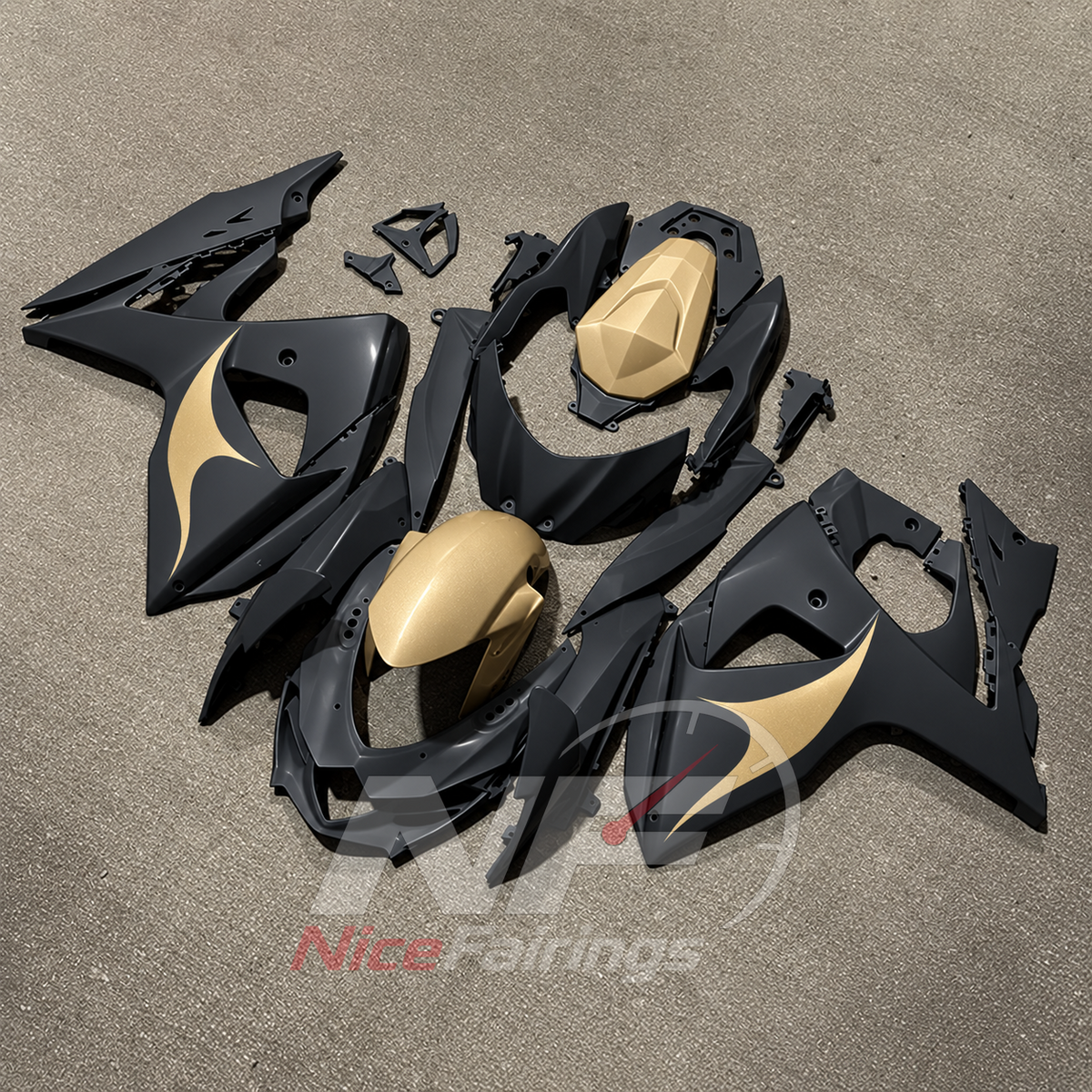 Replacement ABS Fairing Panel Kit Compatible with Suzuki GSX-R1000 K9 2009-2016 | NiceFairings - front angle image