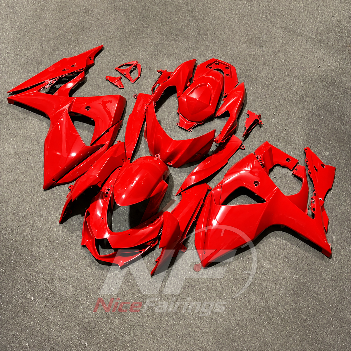 Replacement ABS Plastic Body Panel Set Fits Suzuki GSX-R1000 K9 2009-2016 | NiceFairings - front angle image