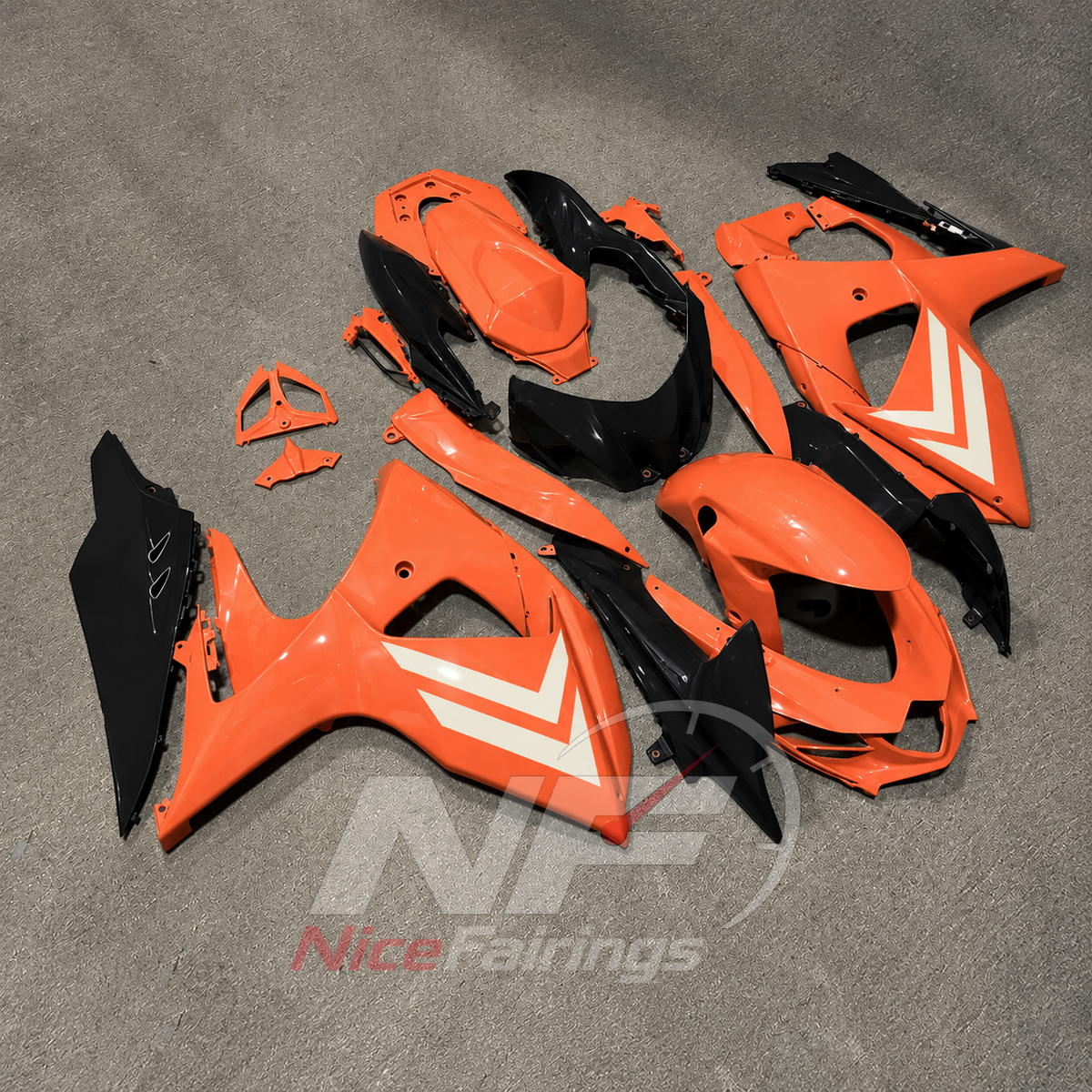 ABS Fairing Panel Kit Fits 2009-2016 Suzuki GSX-R1000 K9 | NiceFairings - side angle image