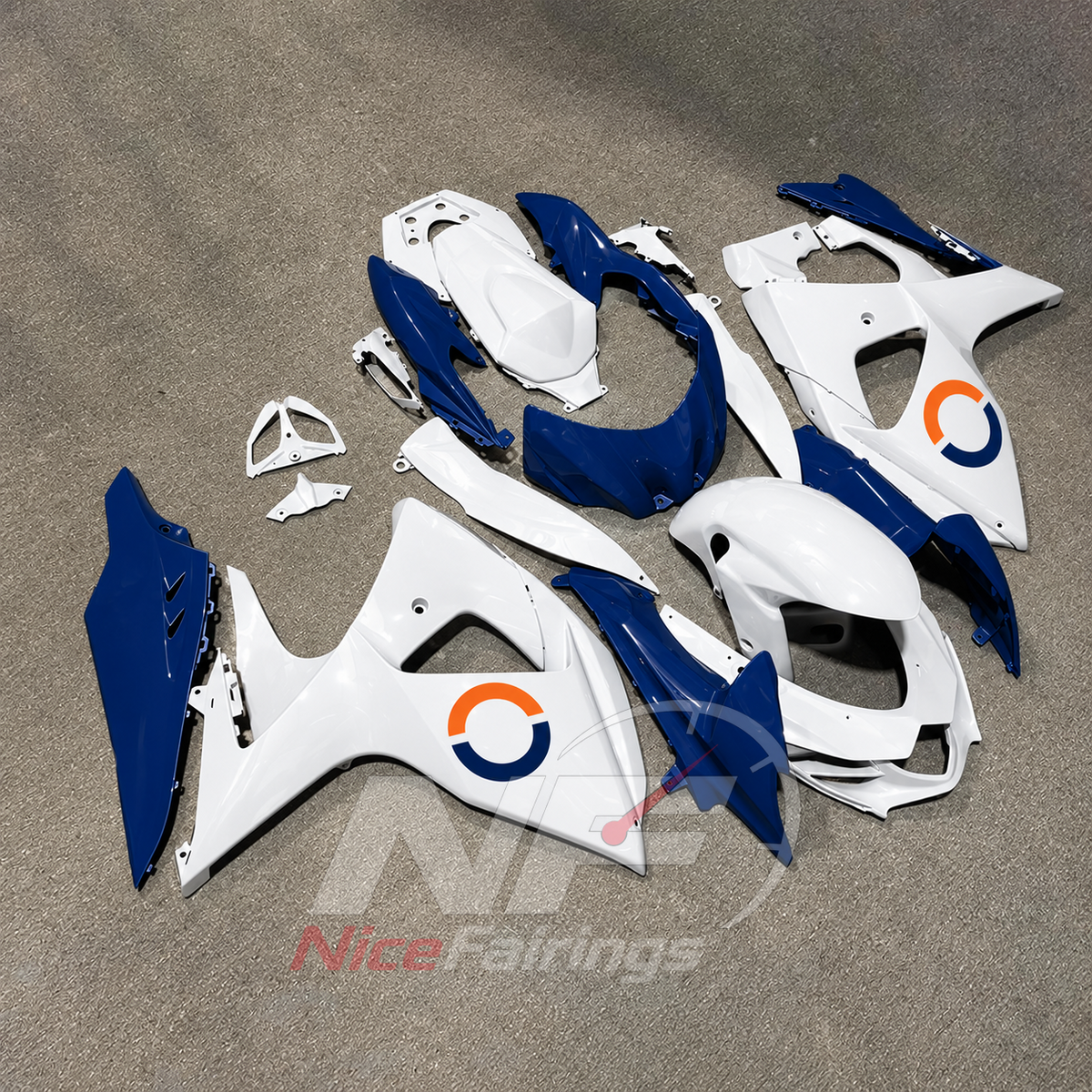 Painted Sportbike Fairing Set Compatible with Suzuki GSX-R1000 K9 2009-2016 | NiceFairings - front angle image