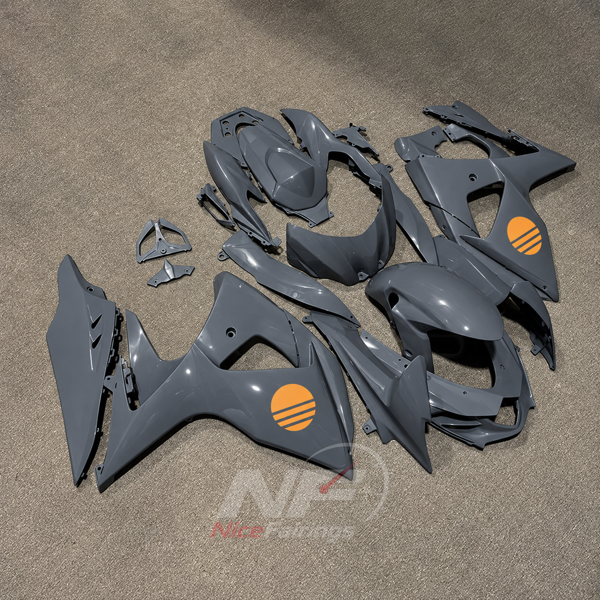 Aftermarket ABS Plastic Body Panel Set Fits 2009-2016 Suzuki GSX-R1000 K9 | NiceFairings - front angle image