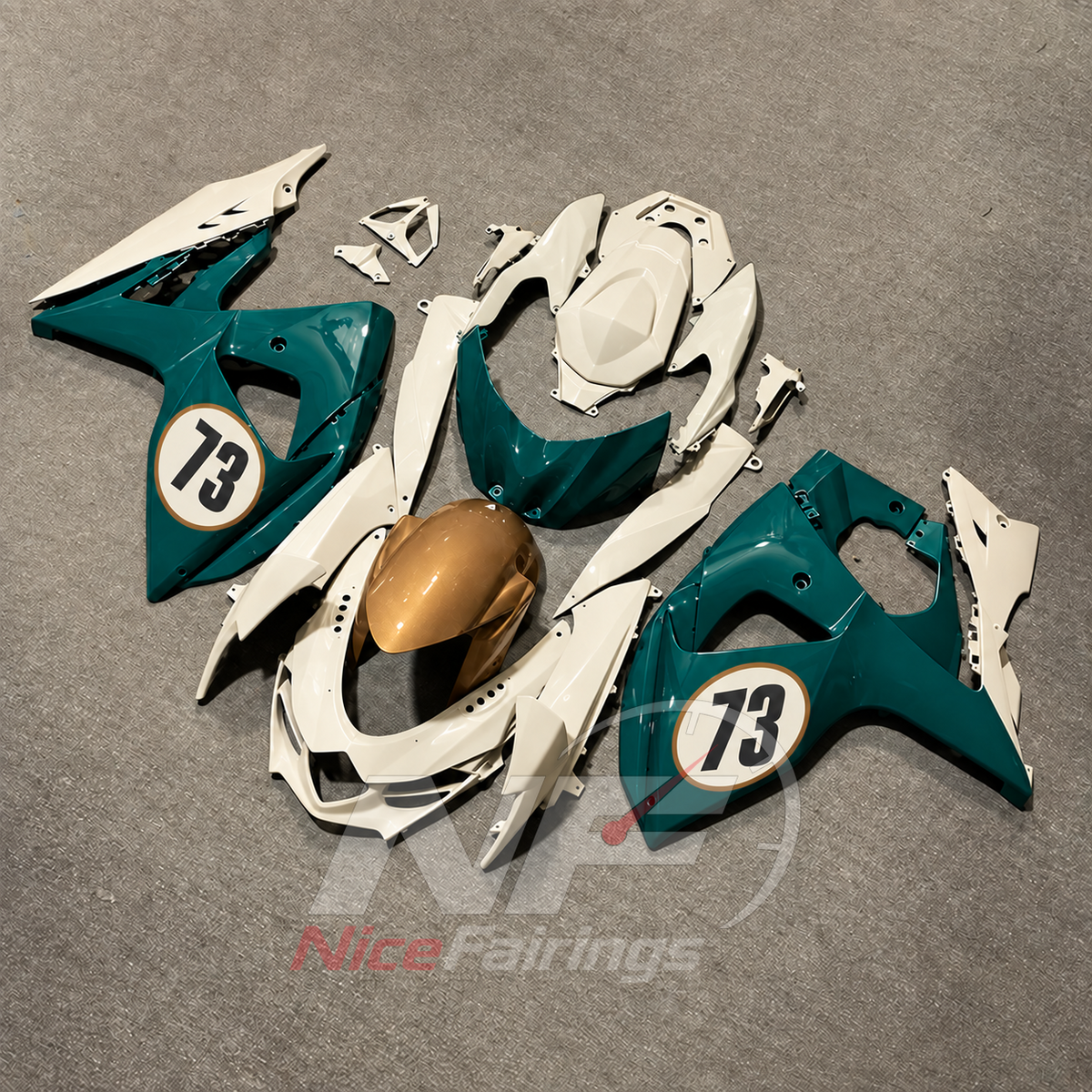 Painted ABS Injection Fairing Kit Fits Suzuki GSX-R1000 K9 2009-2016 | NiceFairings - front angle image