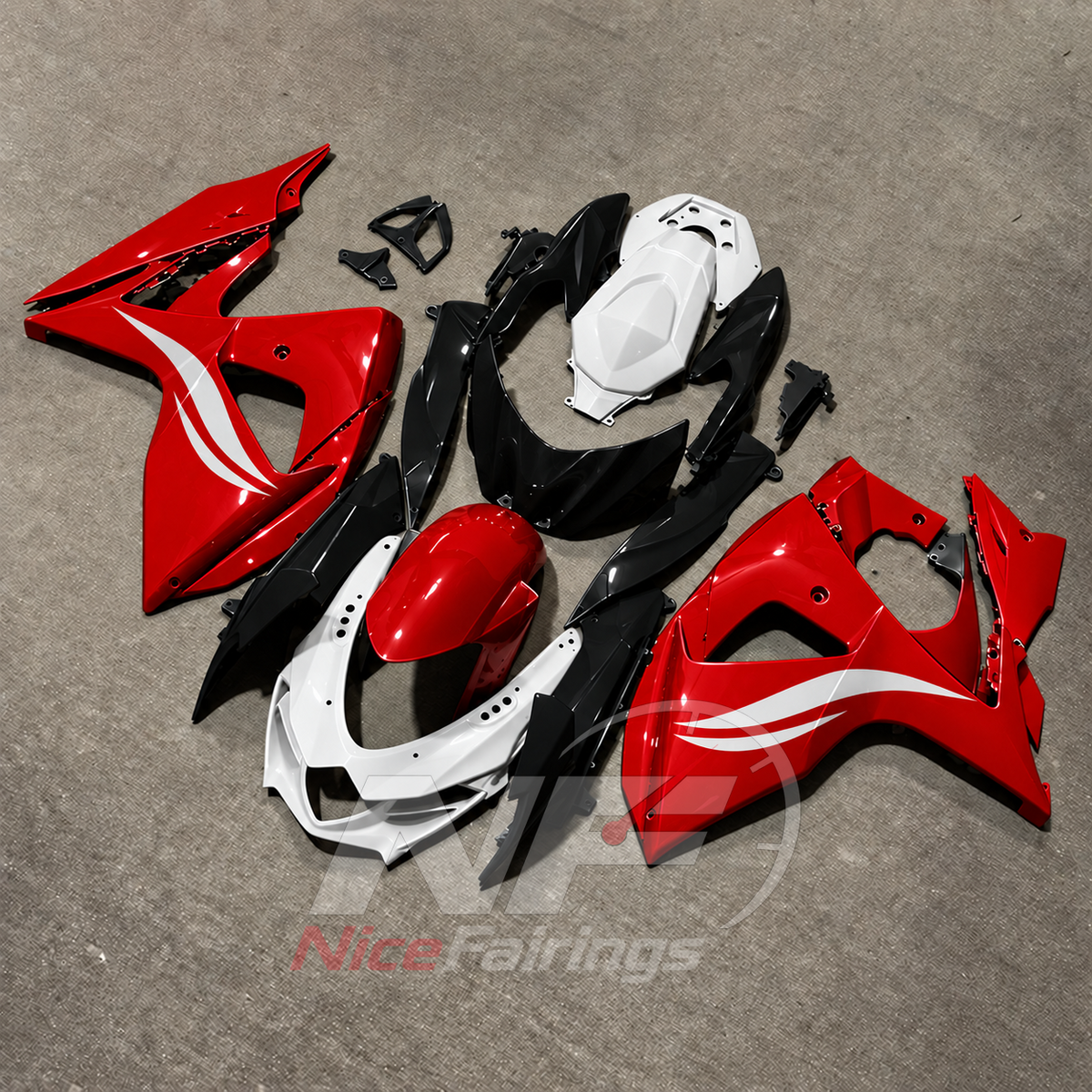 Custom-Painted ABS Cowling Set Compatible with Suzuki GSX-R1000 K9 2009-2016 | NiceFairings - front angle image