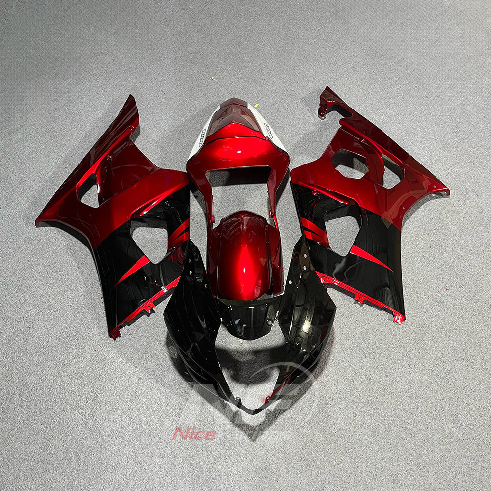 Bodywork Kit Fits SUZUKI GSX-R1000 K3 2003-2004 - Red Injection-Molded ABS, No Tank Cover | NiceFairings - main product image