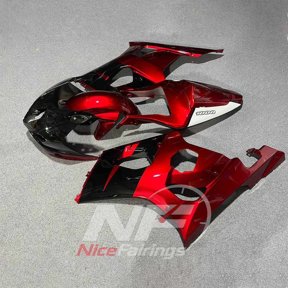 Bodywork Kit Fits SUZUKI GSX-R1000 K3 2003-2004 - Red Injection-Molded ABS, No Tank Cover | NiceFairings - side angle image