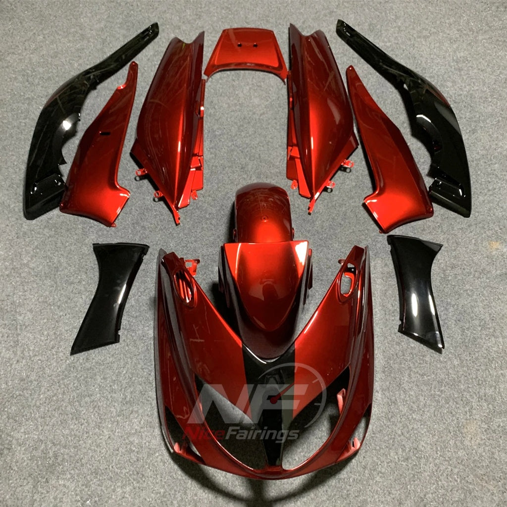 Replacement Fairings Fit 2001-2007 YAMAHA TMAX500 (T-MAX500) - Custom-Painted ABS Bodywork - Green Black | NiceFairings - paint design NO.4 option image