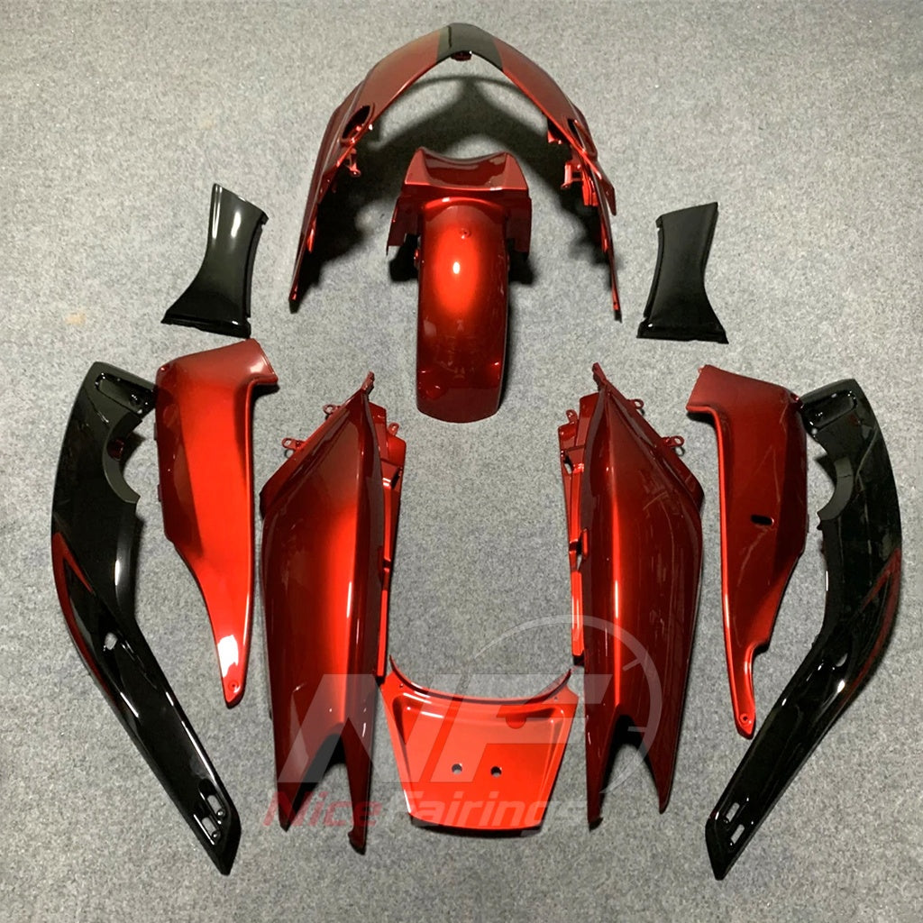 Motorcycle Fairing Kit Fits 2001-2007 YAMAHA TMAX500 (T-MAX500) - Aftermarket ABS Panels - Red Black | NiceFairings - side angle image