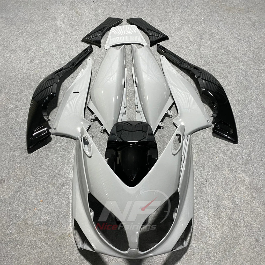 Fairings Kit Fits 2001-2007 YAMAHA TMAX500 (T-MAX500) - Replacement ABS Plastic - Gray White Black | NiceFairings - paint design NO.3 option image