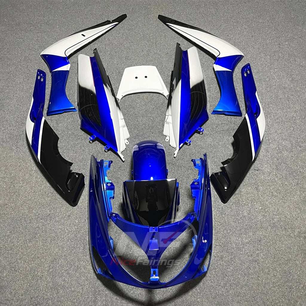 Scooter Fairing Kit Fits 2001-2007 YAMAHA TMAX500 (T-MAX500) - Aftermarket ABS Panels - Blue White Racing | NiceFairings - main product image