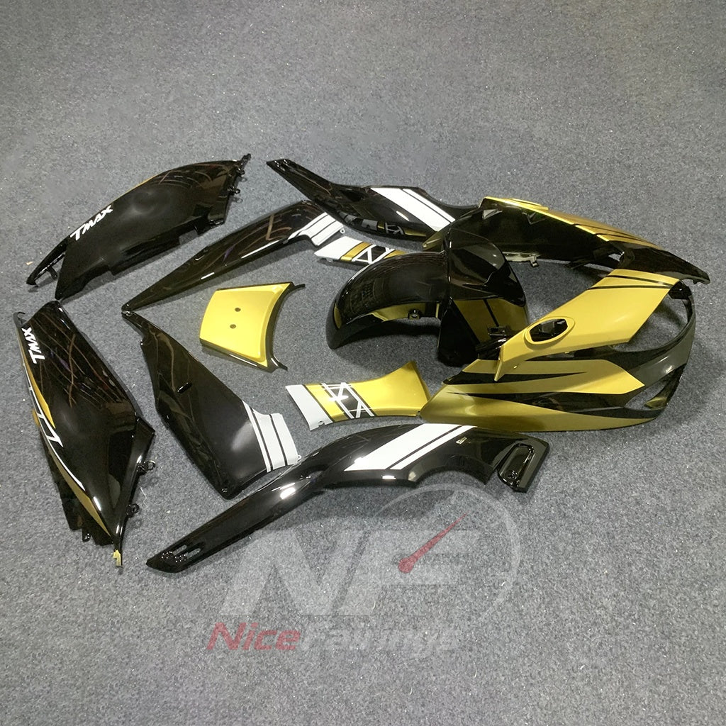 Motorcycle Fairing Kit Fits 2001-2007 YAMAHA TMAX500 (T-MAX500) - Replacement ABS Plastic - Gold Yellow Black | NiceFairings - front angle image