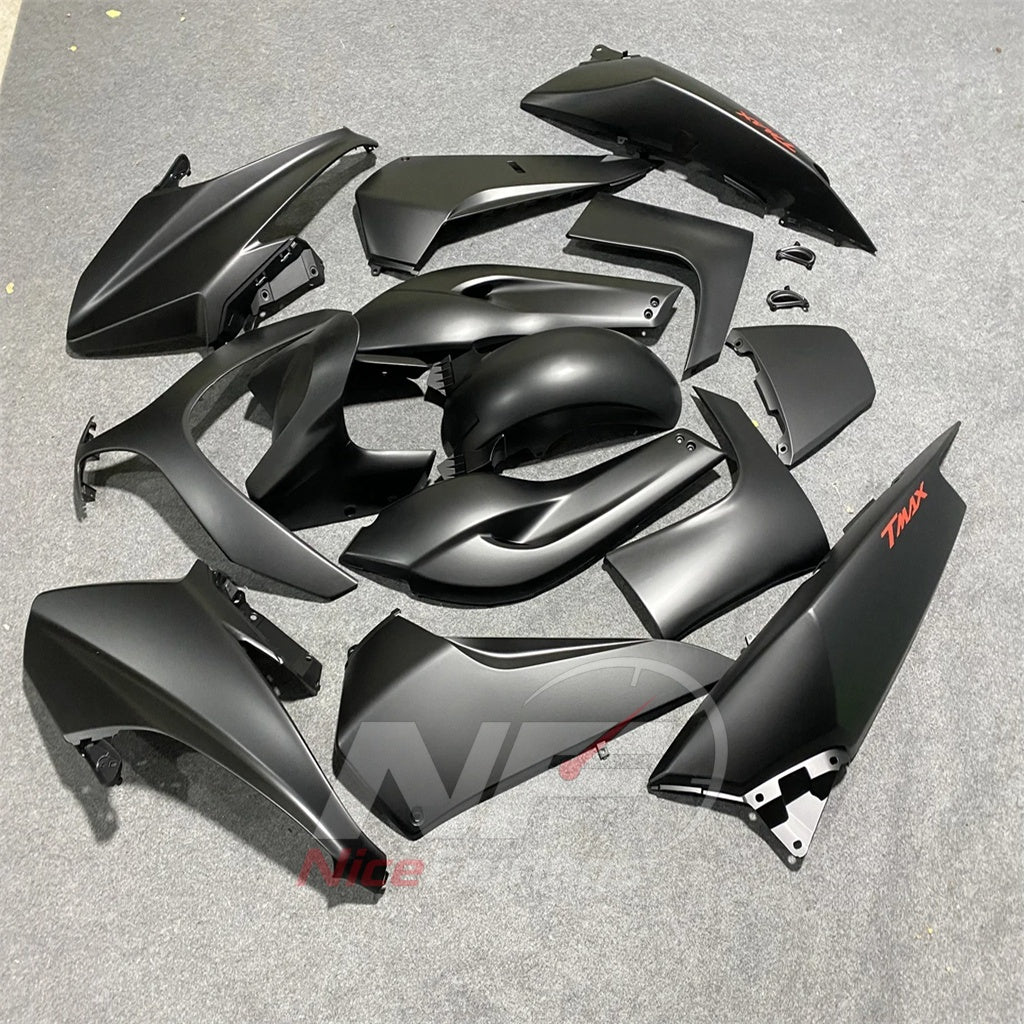 Motorcycle Fairing Kit Fits 2008-2011 YAMAHA TMAX500 (TMAX-500) - Aftermarket ABS Panels - Graphite Gray Black | NiceFairings - front angle image