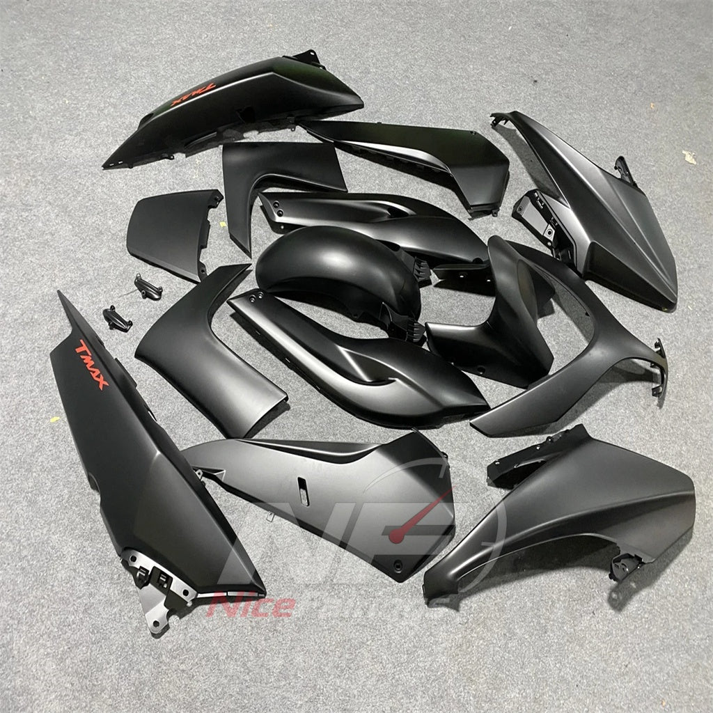Motorcycle Fairing Kit Fits 2008-2011 YAMAHA TMAX500 (TMAX-500) - Aftermarket ABS Panels - Graphite Gray Black | NiceFairings - side angle image