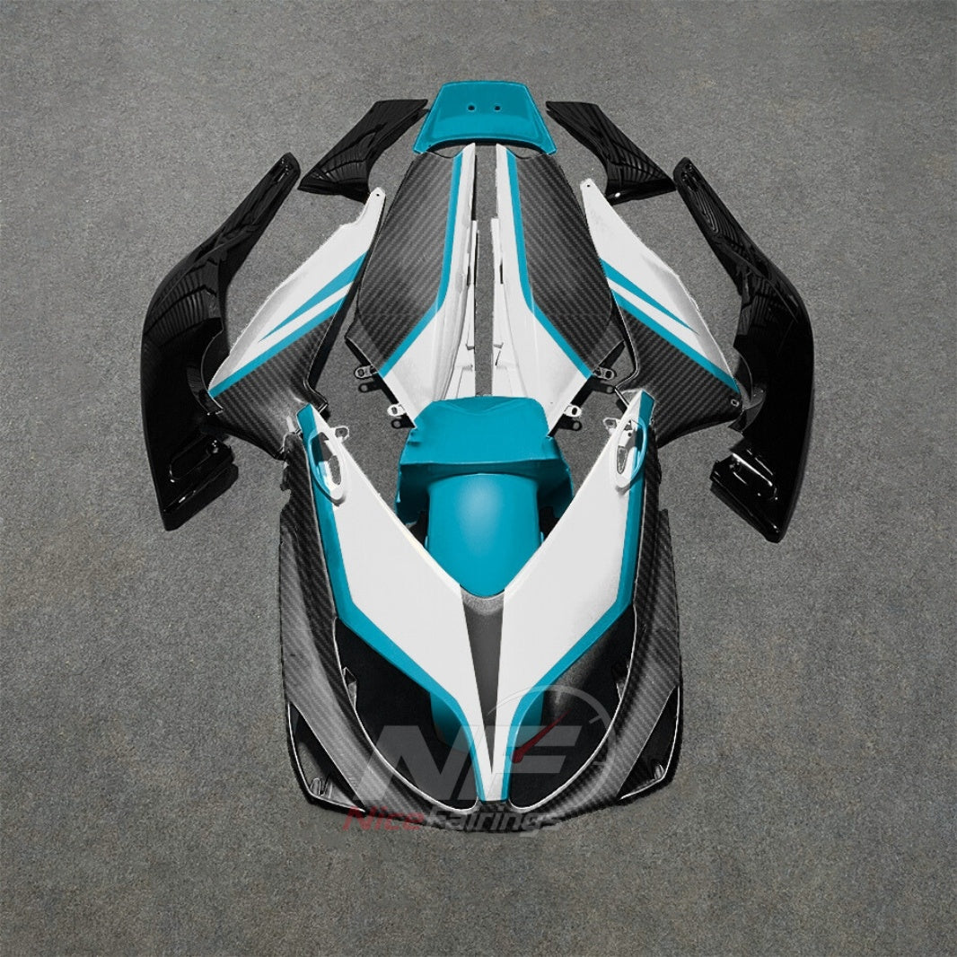 Aftermarket Fairing Kit Fits 2001-2007 YAMAHA TMAX500 - ABS Fairing Panels - Blue Silver Black | NiceFairings - paint design NO.4 option image