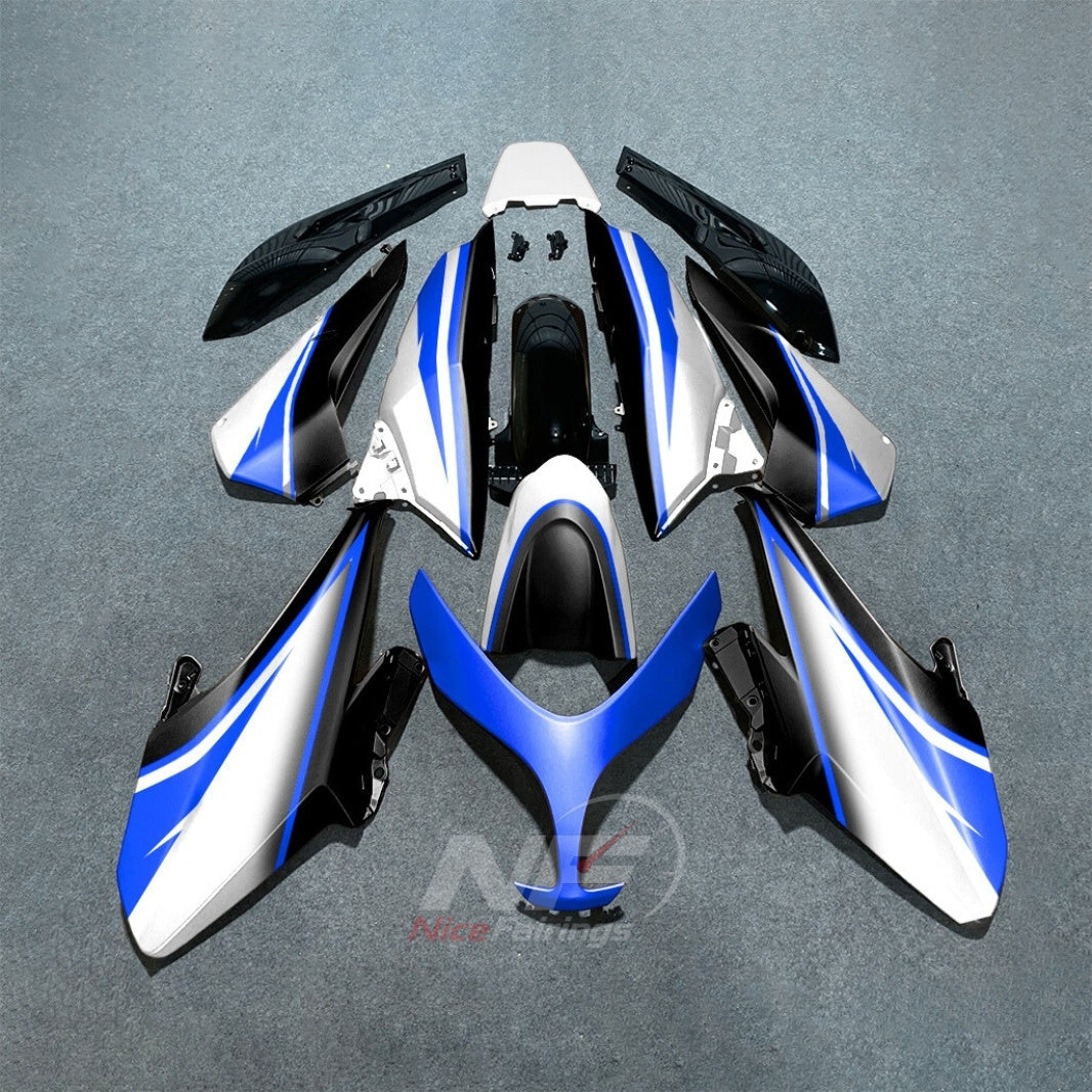 Aftermarket Fairing Kit Fits 2008-2011 YAMAHA TMAX500 - ABS Plastic Bodywork - Dark Gray Black | NiceFairings - paint design NO.6 option image