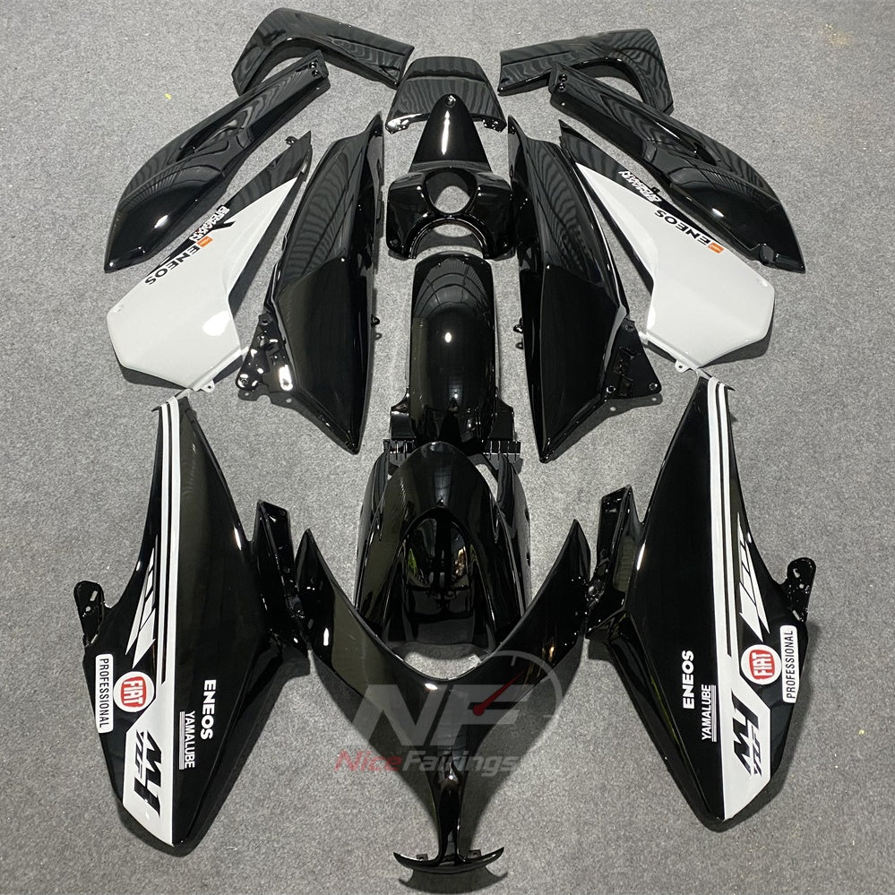 ABS Plastic Fairing Kit Fits 2008-2011 YAMAHA TMAX500 - Scooter ABS Bodywork - White Black Center | NiceFairings - paint design NO.3 option image