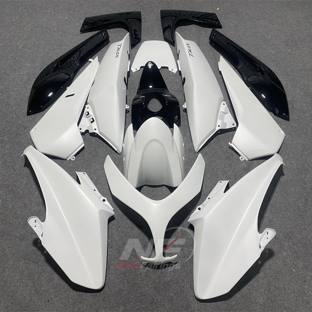 Aftermarket Fairing Kit Fits 2008-2011 YAMAHA TMAX500 - ABS Fairing Panels - White Red Black | NiceFairings - paint design NO.8 option image