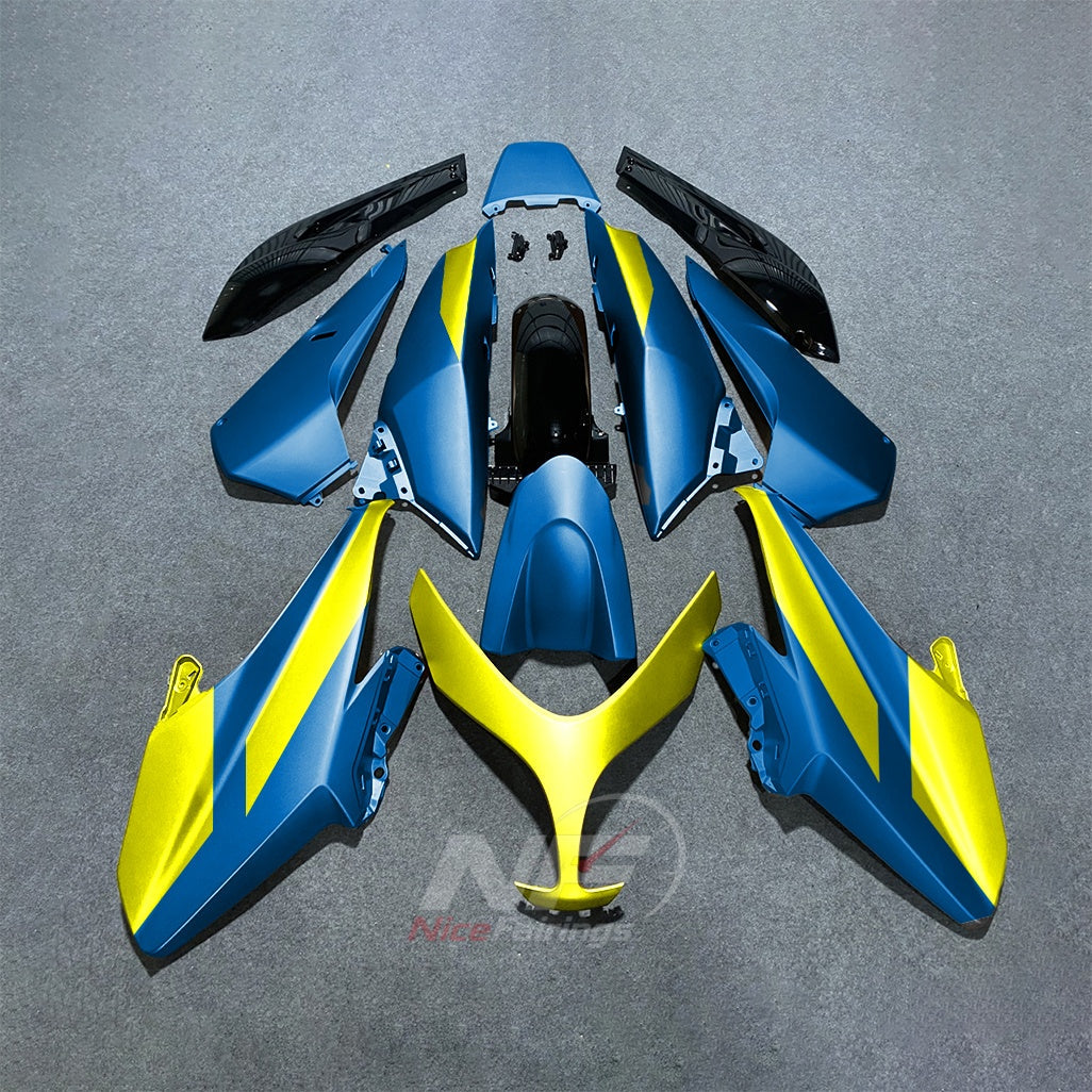 Replacement Fairings Fit 2008-2011 YAMAHA TMAX500 (TMAX-500) - Custom-Painted ABS Bodywork - Blue Yellow Black | NiceFairings - main product image