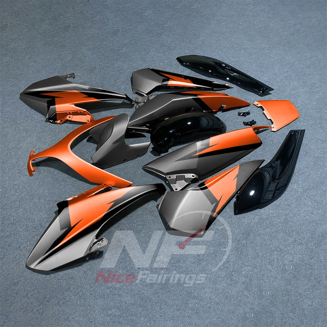 Fairing Kit Fits 2008-2011 YAMAHA TMAX500 - Scooter ABS Bodywork - Orange Gray Black | NiceFairings - front angle image
