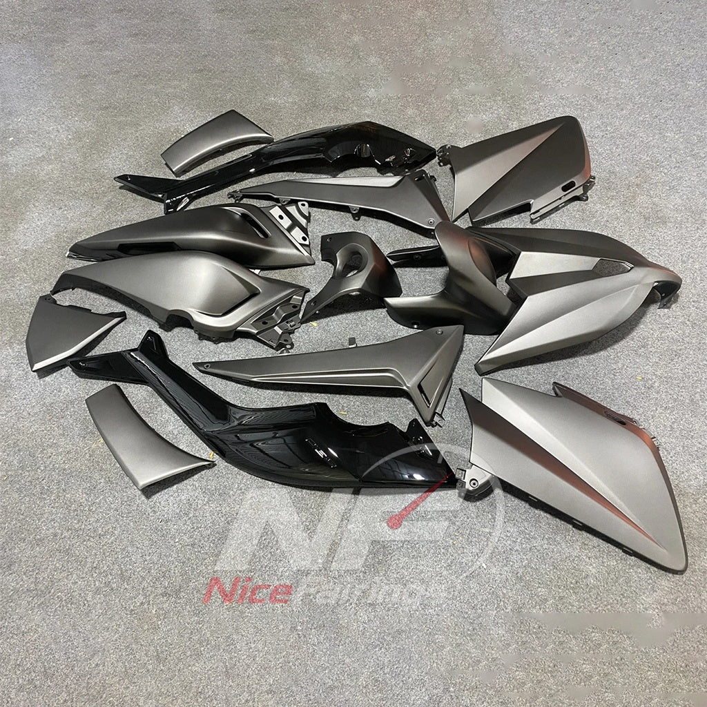 Complete ABS Body Panels Kit Fits YAMAHA TMAX530 SJ09 2012-2014 - Silver Black | NiceFairings - front angle image